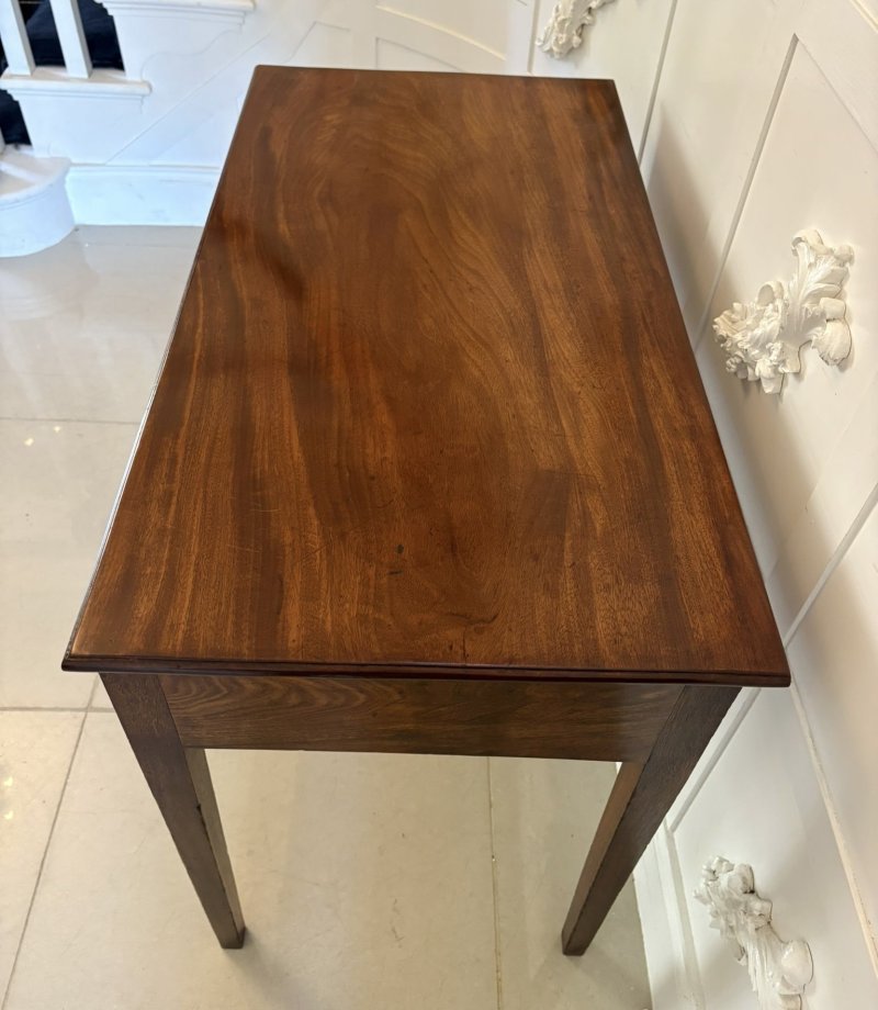 Antique George III Quality Figured Mahogany Side/Console Table - Image 7